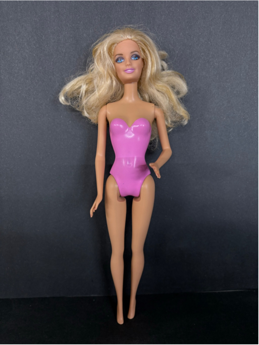 1999 Barbie Doll with Pink Body Blonde Hair Painted Nails